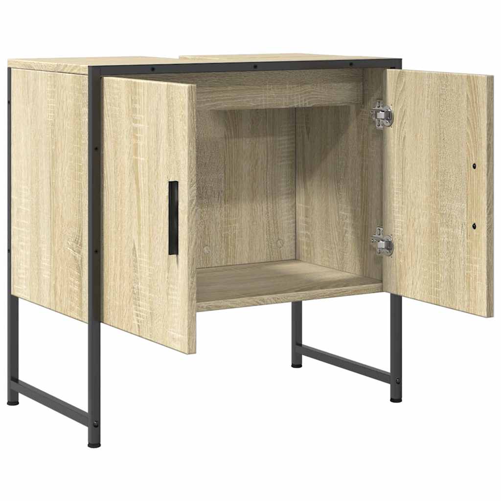 Mobile Lavabo Bagno Rovere Sonoma 60x33x60 cm Legno Multistrato | homemem39