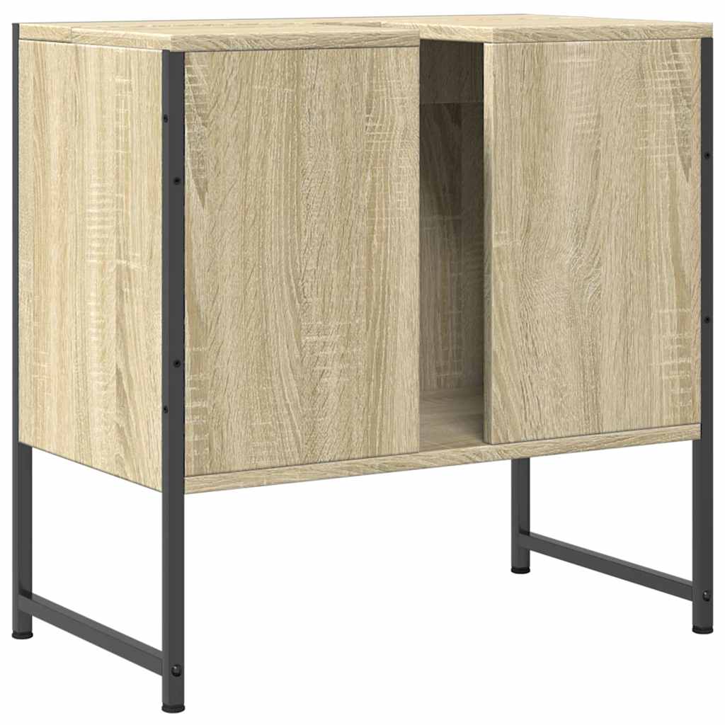 Mobile Lavabo Bagno Rovere Sonoma 60x33x60 cm Legno Multistrato - homemem39