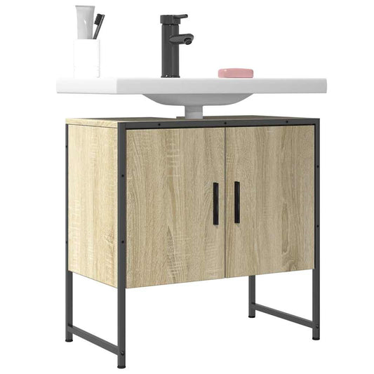 Mobile Lavabo Bagno Rovere Sonoma 60x33x60 cm Legno Multistrato | homemem39
