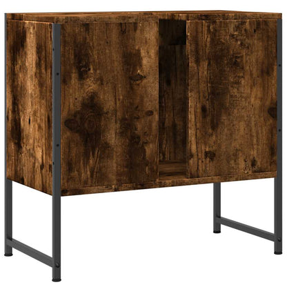 Mobile Lavabo Bagno Rovere Fumo 60x33x60 cm Legno Multistrato | homemem39