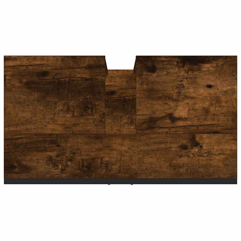 Mobile Lavabo Bagno Rovere Fumo 60x33x60 cm Legno Multistrato - homemem39