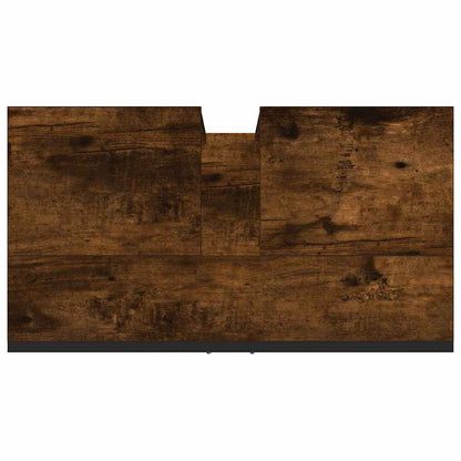 Mobile Lavabo Bagno Rovere Fumo 60x33x60 cm Legno Multistrato - homemem39