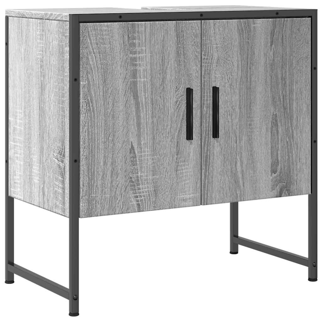 Mobile Lavabo Bagno Grigio Sonoma 60x33x60 cm Legno Multistrato | homemem39