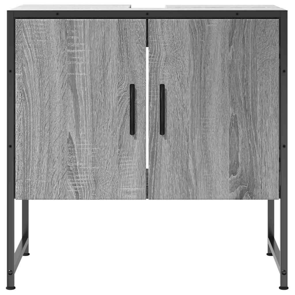 Mobile Lavabo Bagno Grigio Sonoma 60x33x60 cm Legno Multistrato | homemem39
