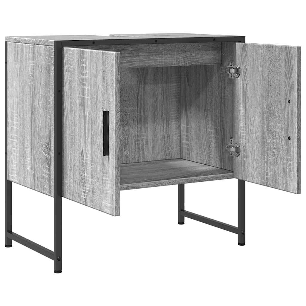 Mobile Lavabo Bagno Grigio Sonoma 60x33x60 cm Legno Multistrato | homemem39