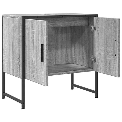 Mobile Lavabo Bagno Grigio Sonoma 60x33x60 cm Legno Multistrato | homemem39