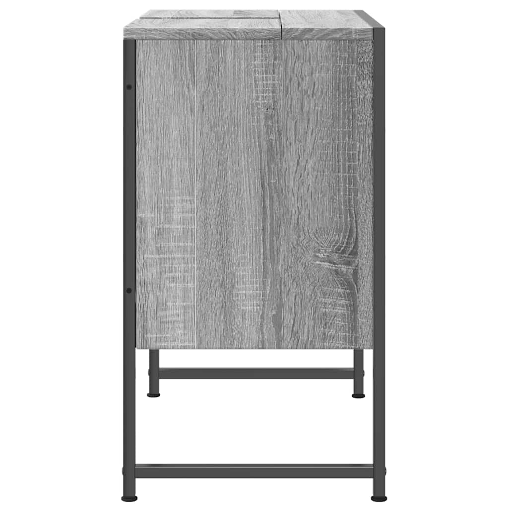 Mobile Lavabo Bagno Grigio Sonoma 60x33x60 cm Legno Multistrato | homemem39