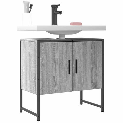 Mobile Lavabo Bagno Grigio Sonoma 60x33x60 cm Legno Multistrato | homemem39