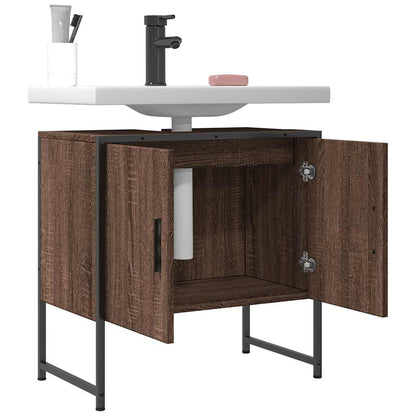 Mobile Lavabo Bagno Rovere Marrone 60x33x60cm Legno Multistrato | homemem39