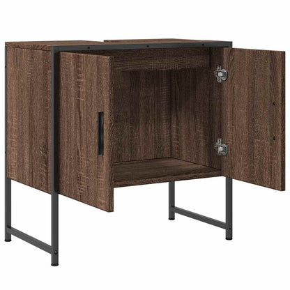 Mobile Lavabo Bagno Rovere Marrone 60x33x60cm Legno Multistrato | homemem39