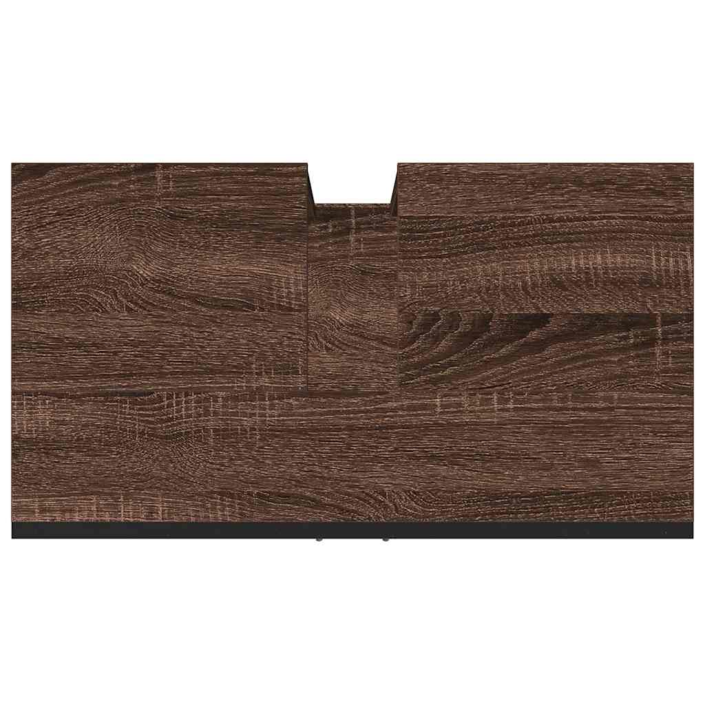 Mobile Lavabo Bagno Rovere Marrone 60x33x60cm Legno Multistrato | homemem39