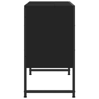 Mobile Lavabo Bagno Nero 60x30x60 cm Legno Multistrato | homemem39