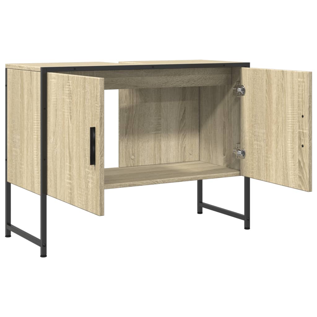 Mobile Lavabo Bagno Rovere Sonoma 60x30x60 cm Legno Multistrato - homemem39