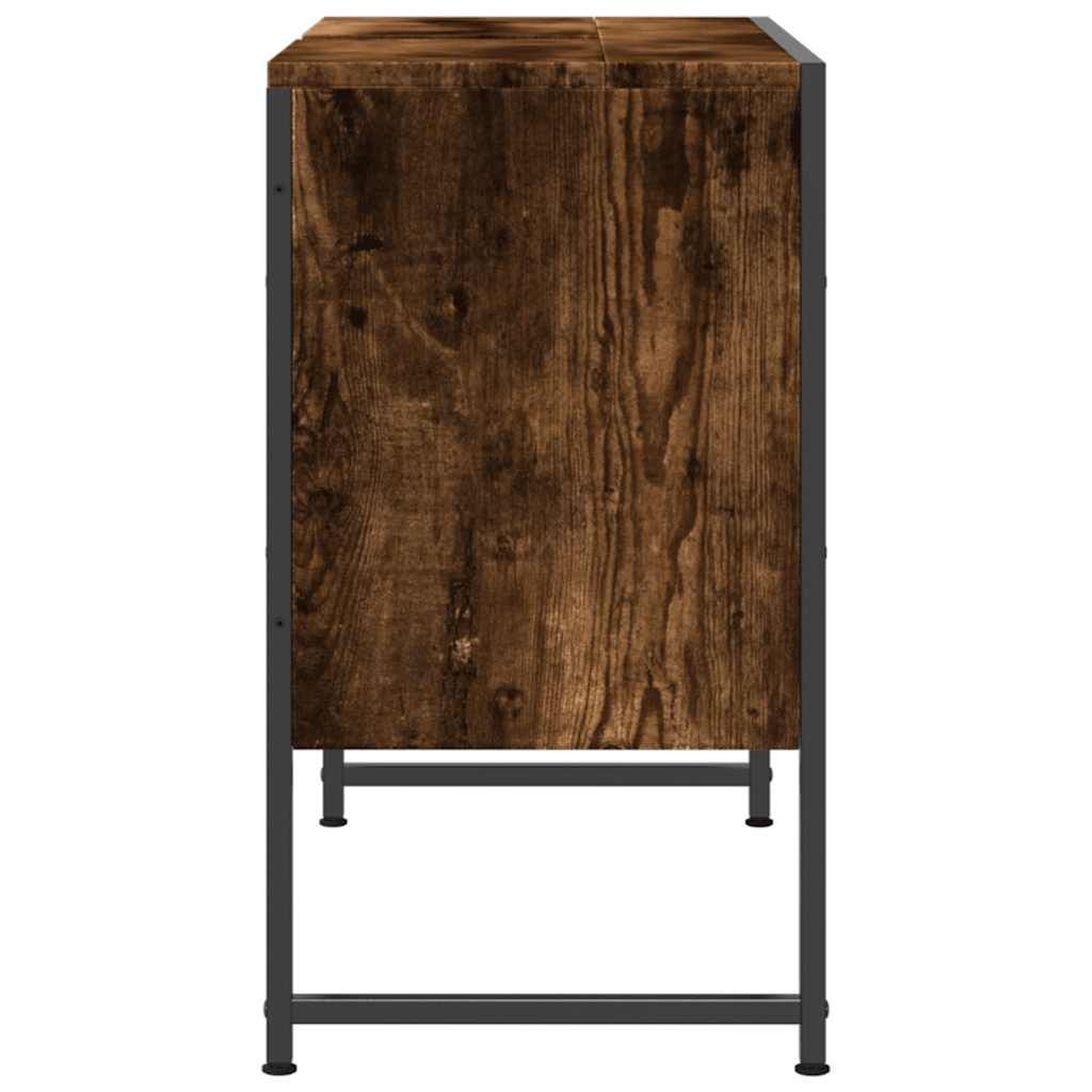 Mobile Lavabo Bagno Rovere Fumo 60x30x60 cm Legno Multistrato | homemem39