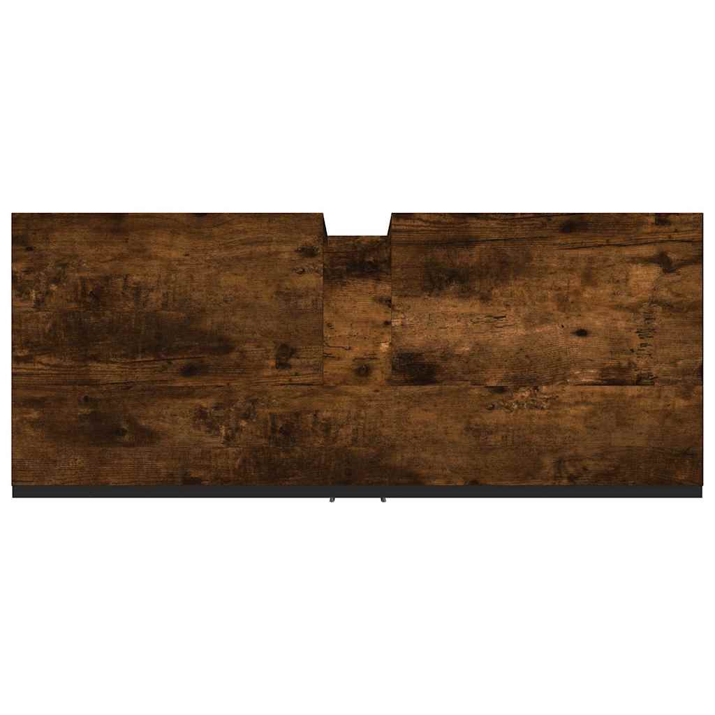 Mobile Lavabo Bagno Rovere Fumo 60x30x60 cm Legno Multistrato - homemem39