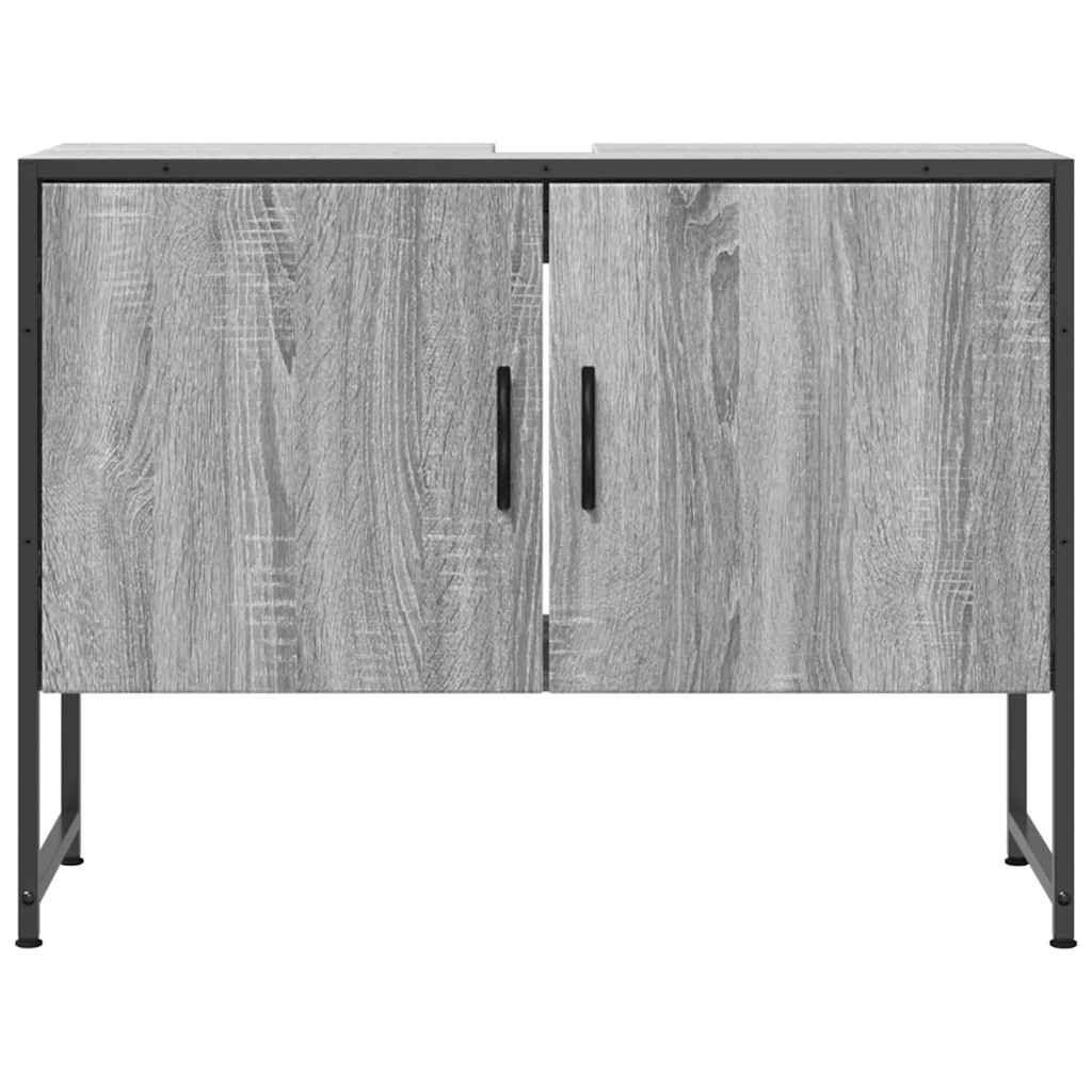 Mobile Lavabo Bagno Grigio Sonoma 60x30x60 cm Legno Multistrato | homemem39