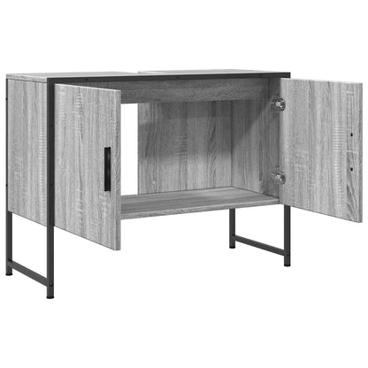 Mobile Lavabo Bagno Grigio Sonoma 60x30x60 cm Legno Multistrato | homemem39