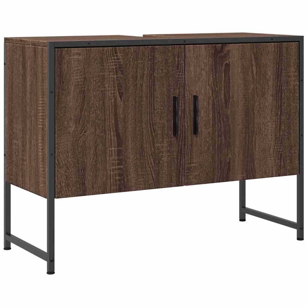 Mobile Lavabo Bagno Rovere Marrone 60x30x60cm Legno Multistrato | homemem39