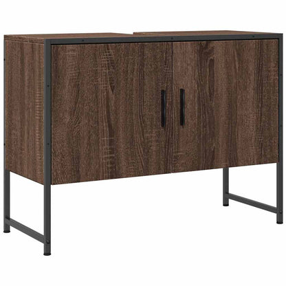 Mobile Lavabo Bagno Rovere Marrone 60x30x60cm Legno Multistrato | homemem39
