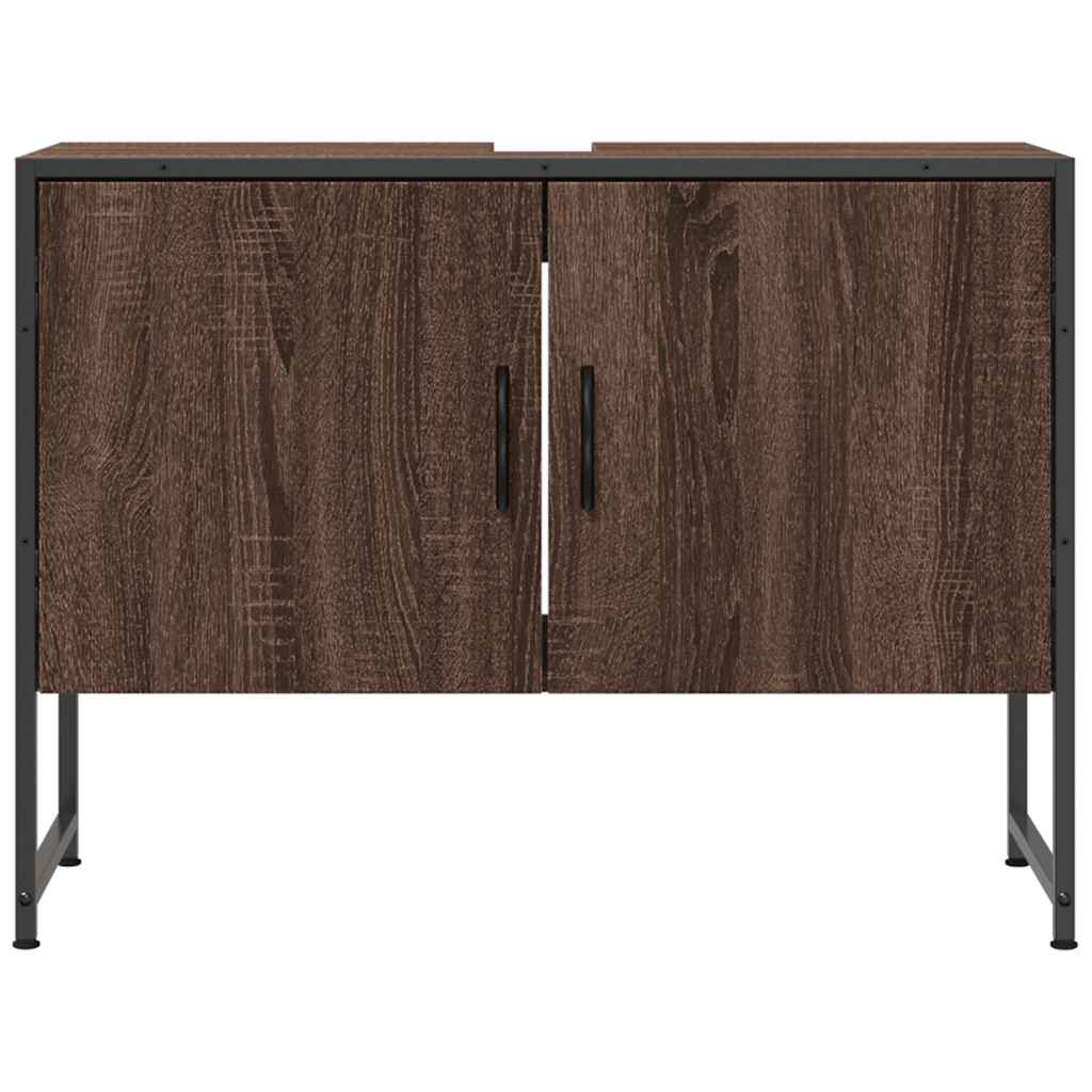 Mobile Lavabo Bagno Rovere Marrone 60x30x60cm Legno Multistrato | homemem39
