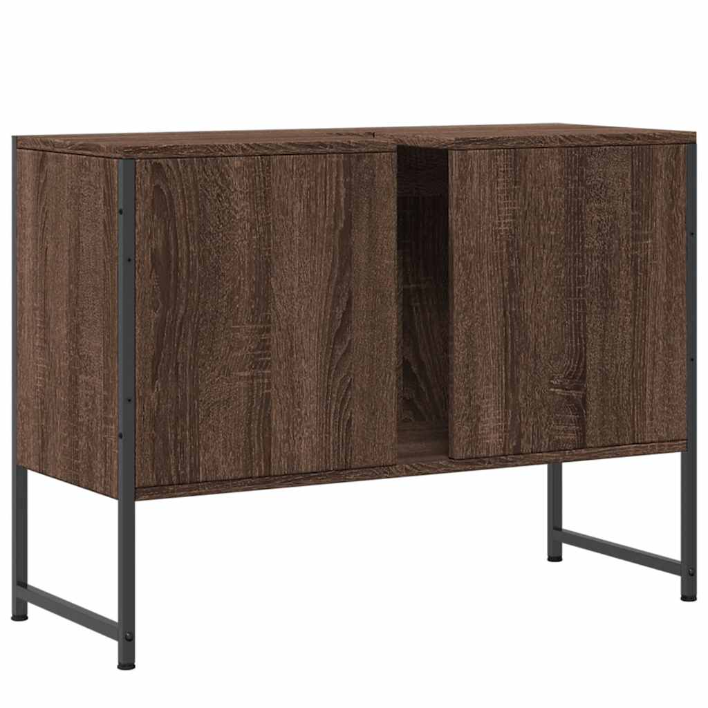 Mobile Lavabo Bagno Rovere Marrone 60x30x60cm Legno Multistrato | homemem39