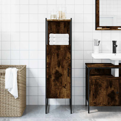 Mobile da Bagno Rovere Fumo 33x33x120,5 cm in Legno Multistrato | homemem39