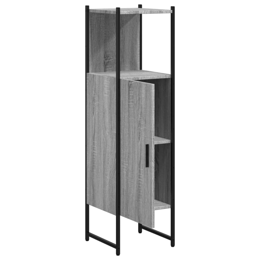 Mobile da Bagno Grigio Sonoma 33x33x120,5cm Legno Multistrato | homemem39
