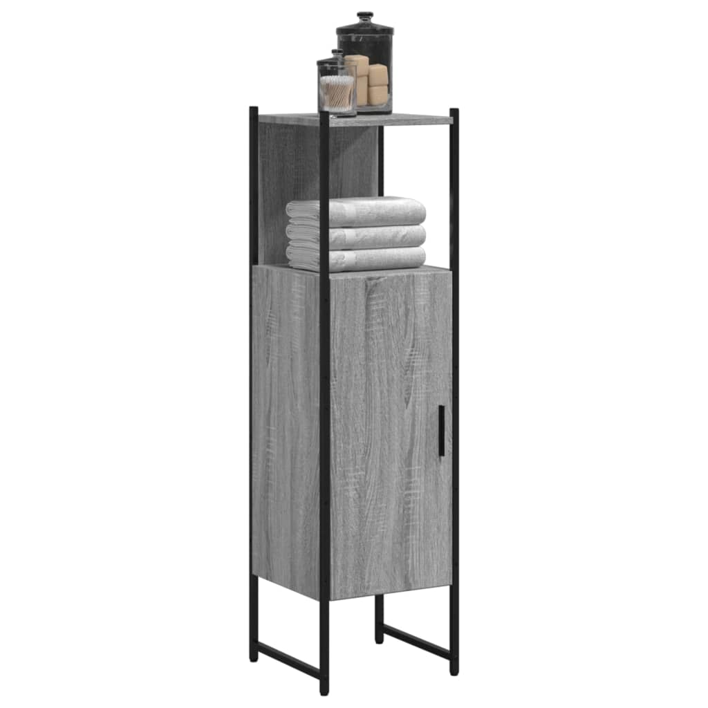 Mobile da Bagno Grigio Sonoma 33x33x120,5cm Legno Multistrato | homemem39