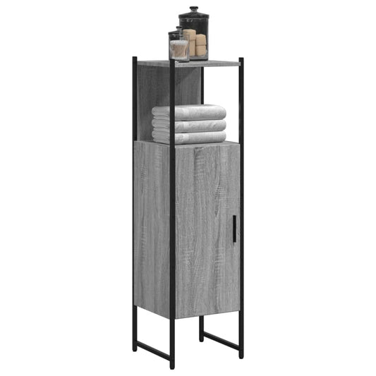 Mobile da Bagno Grigio Sonoma 33x33x120,5cm Legno Multistrato | homemem39