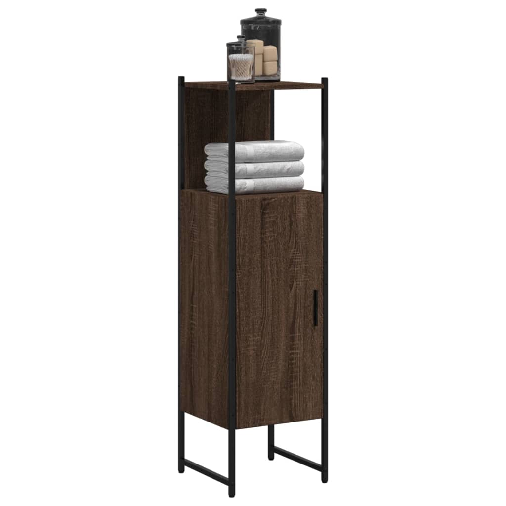 Mobile da Bagno Rovere Marrone 33x33x120,5 cm Legno Multistrato | homemem39