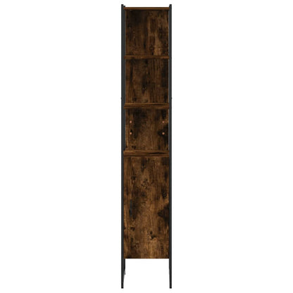 Mobile da Bagno Rovere Fumo 33x33x185,5 cm in Legno Multistrato | homemem39
