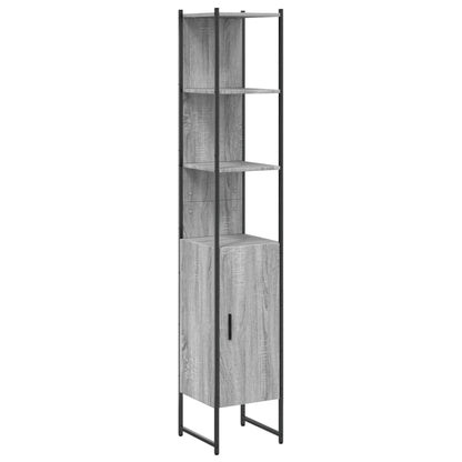 Mobile da Bagno Grigio Sonoma 33x33x185,5 cm Legno Multistrato | homemem39
