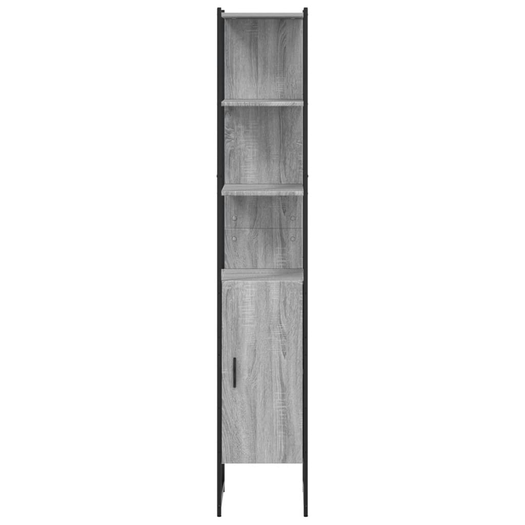 Mobile da Bagno Grigio Sonoma 33x33x185,5 cm Legno Multistrato | homemem39