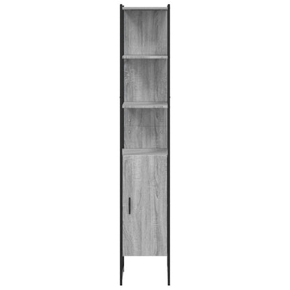 Mobile da Bagno Grigio Sonoma 33x33x185,5 cm Legno Multistrato | homemem39