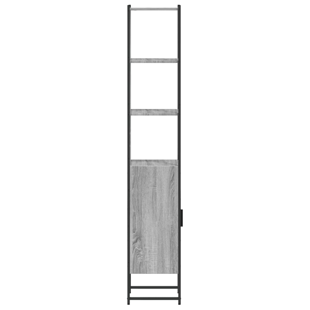 Mobile da Bagno Grigio Sonoma 33x33x185,5 cm Legno Multistrato | homemem39