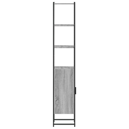 Mobile da Bagno Grigio Sonoma 33x33x185,5 cm Legno Multistrato | homemem39
