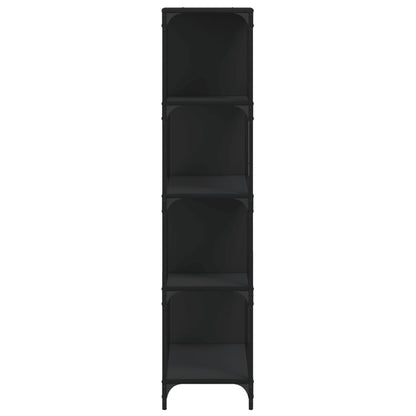 Libreria a 4 Gradini Nera 139x33,5x149 cm in Legno Multistrato | homemem39