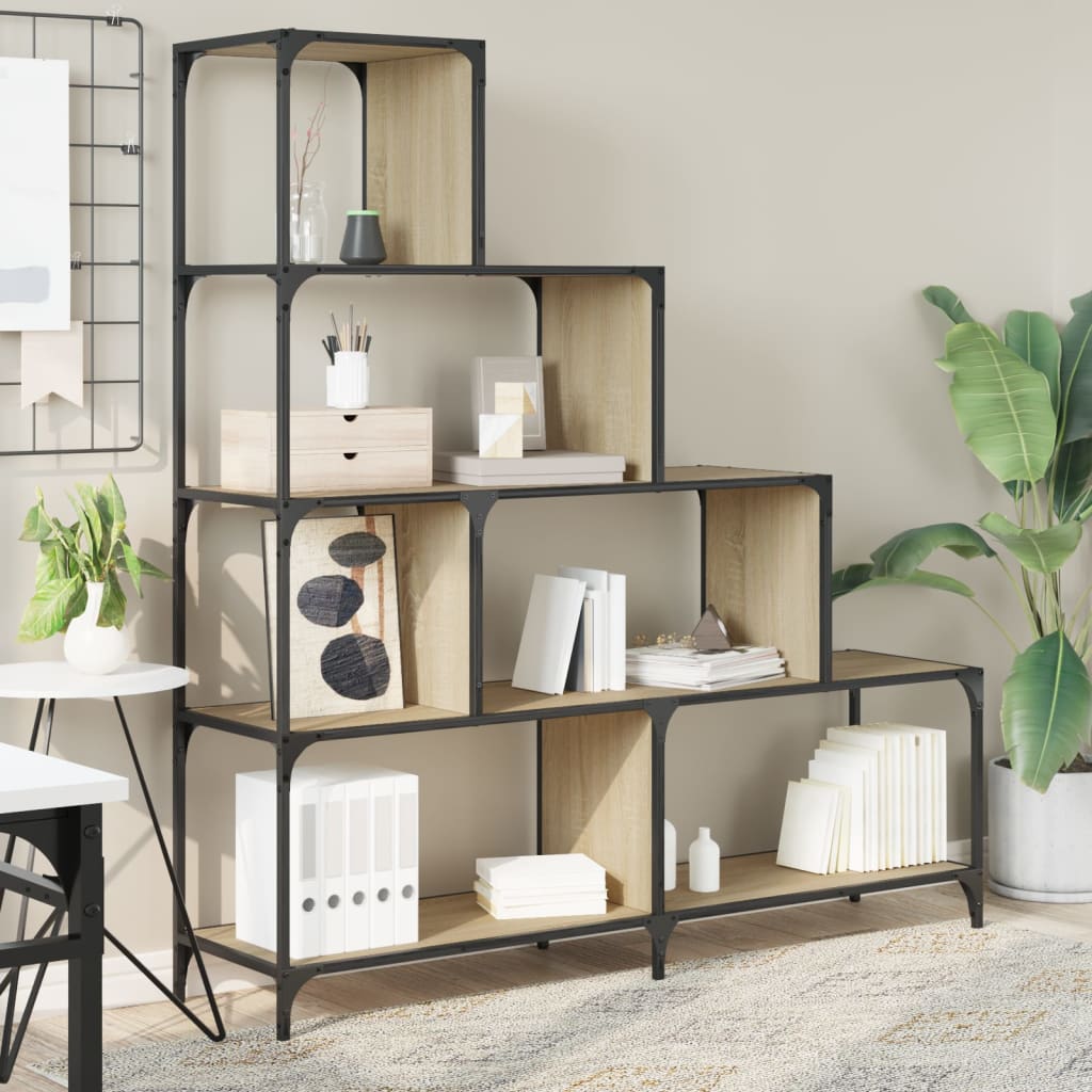 Libreria 4 Gradini Rovere Sonoma 139x33,5x149 Legno Multistrato | homemem39