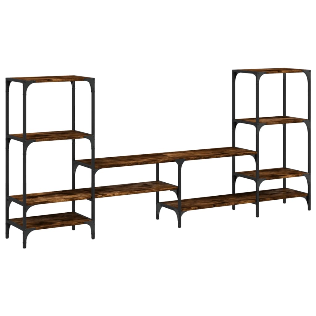 Mobile Porta TV Rovere Fumo 206,5x28,5x95 cm Legno Multistrato | homemem39
