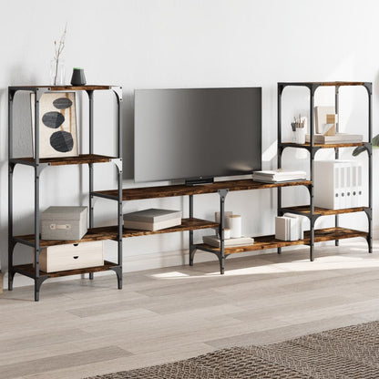 Mobile Porta TV Rovere Fumo 206,5x28,5x95 cm Legno Multistrato | homemem39