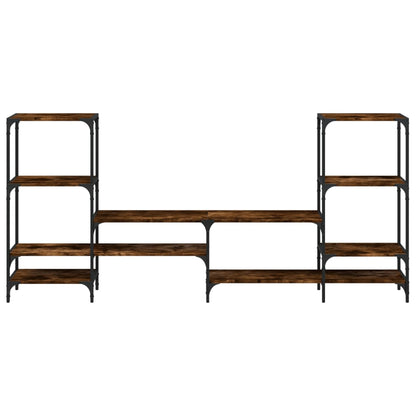 Mobile Porta TV Rovere Fumo 206,5x28,5x95 cm Legno Multistrato | homemem39