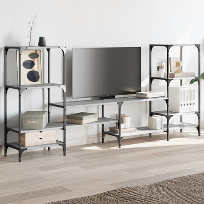 Mobile Porta TV Grigio Sonoma 206,5x28,5x95cm Legno Multistrato | homemem39