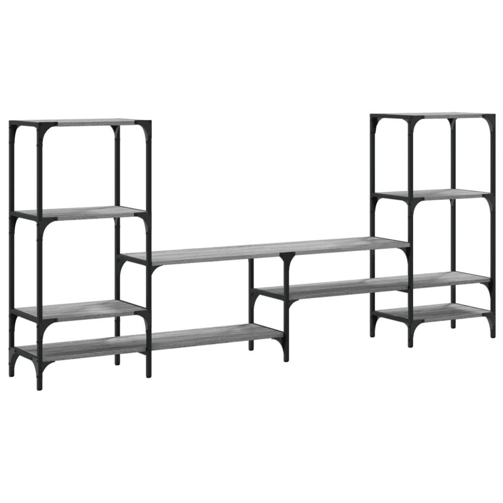 Mobile Porta TV Grigio Sonoma 206,5x28,5x95cm Legno Multistrato | homemem39