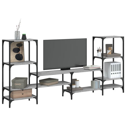 Mobile Porta TV Grigio Sonoma 206,5x28,5x95cm Legno Multistrato | homemem39