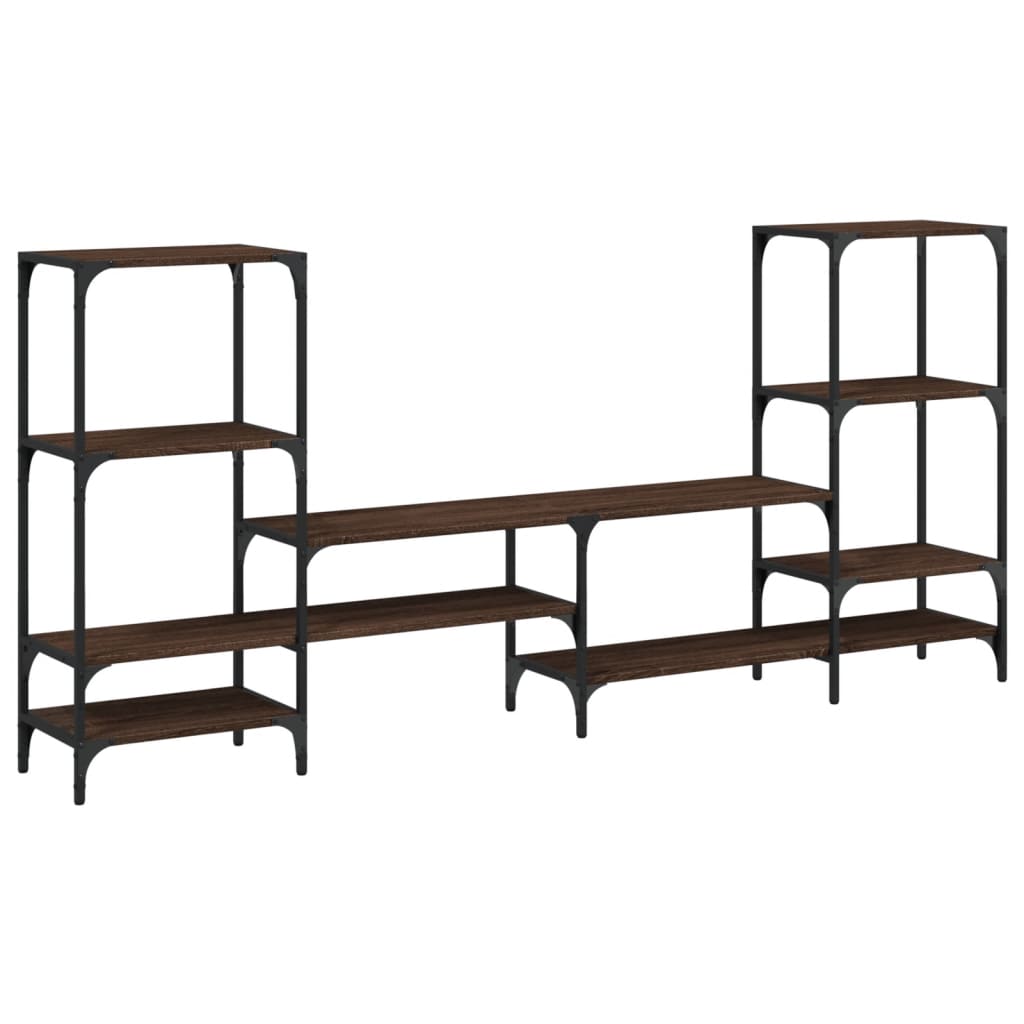 Mobile TV Rovere Marrone 206,5x28,5x95 cm in Legno Multistrato - homemem39