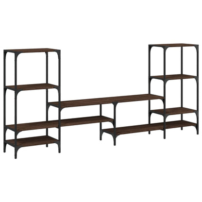 Mobile TV Rovere Marrone 206,5x28,5x95 cm in Legno Multistrato - homemem39