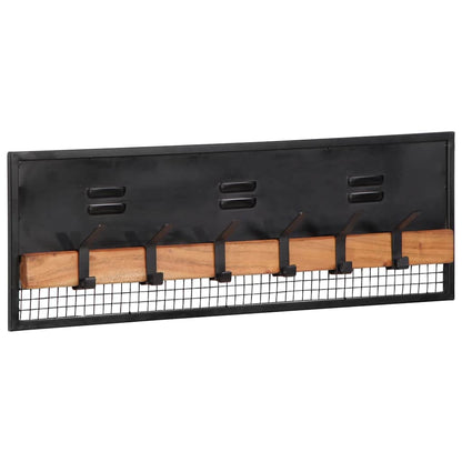 Appendiabiti da Parete 90x11x30 cm in Legno Massello di Mango