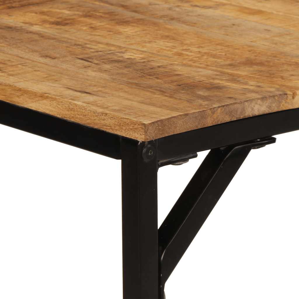 Tavolo da Pranzo 140x70x75 cm in Legno Massello di Mango Grezzo