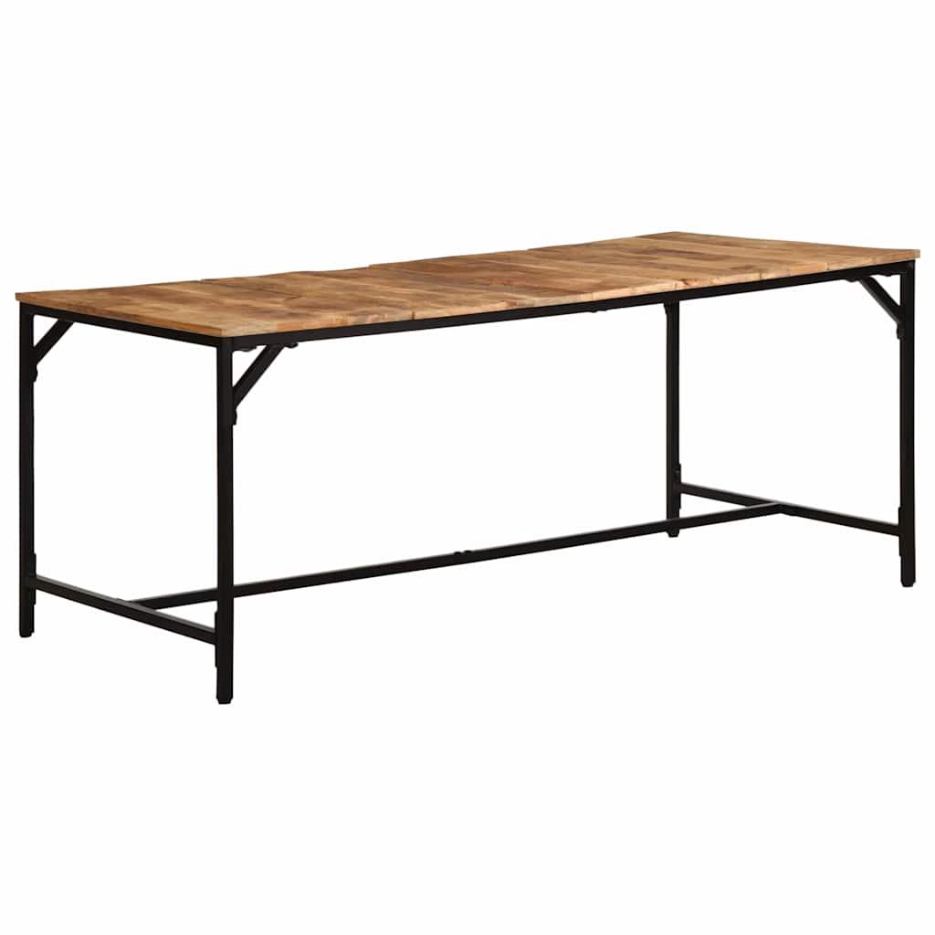 Tavolo da Pranzo 180x90x75 cm in Legno Massello di Mango Grezzo