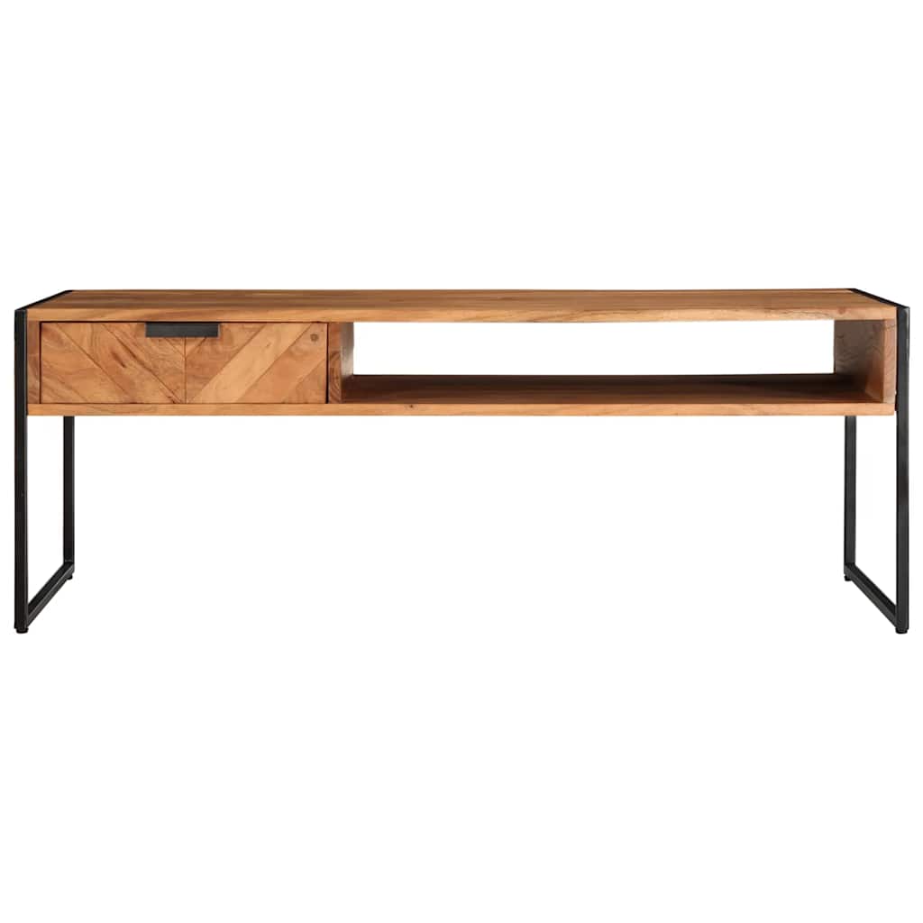 Tavolino da Salotto 110x55x40 cm in Legno Massello di Acacia | homemem39